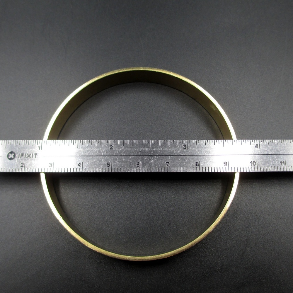 Vintage Gold Tone Rustic Simple Pattern Bracelet - image 4